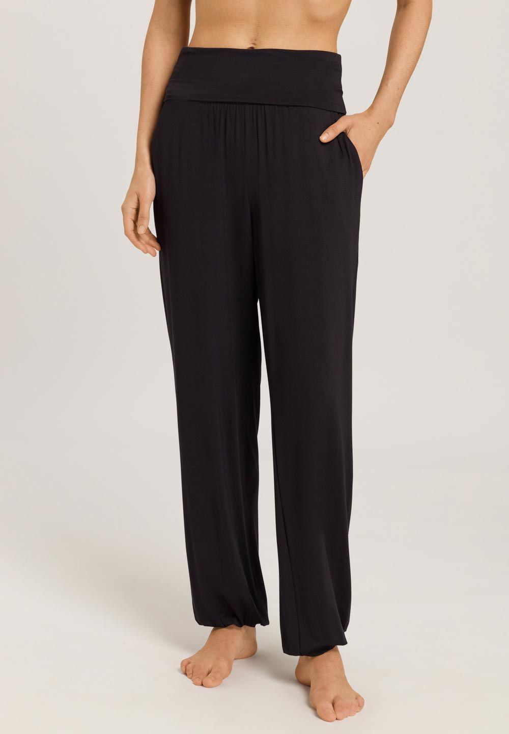 Hanro Basic Yoga Yoga Long Pants (078798) Black Beauty