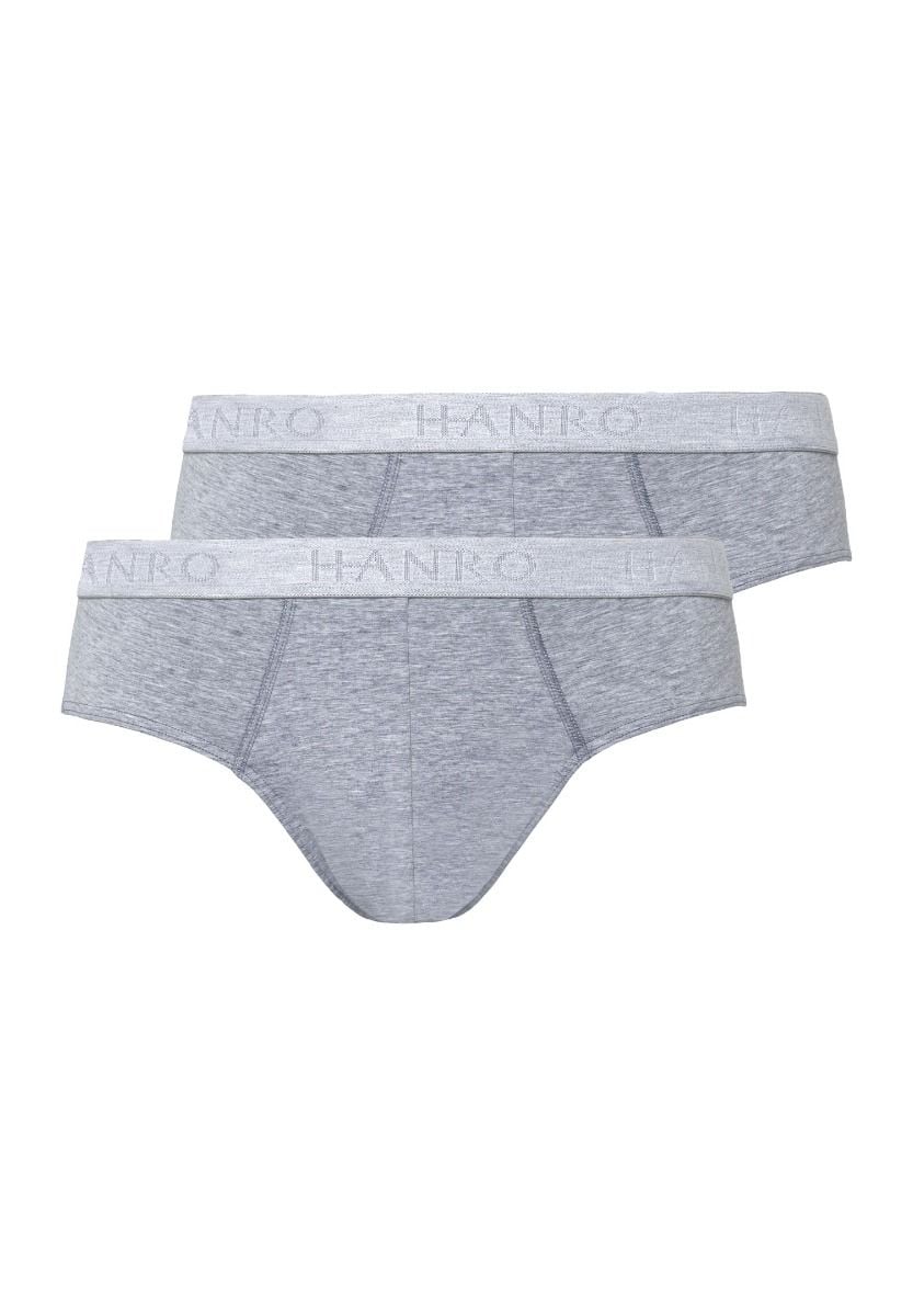 Hanro Basic Cotton Essentials Cotton Essentials Briefs 2Pack (073075) Light Melange