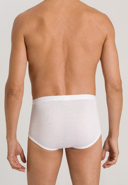 Hanro Basic Cotton Pure Cotton Pure Briefs With Fly (073630) White