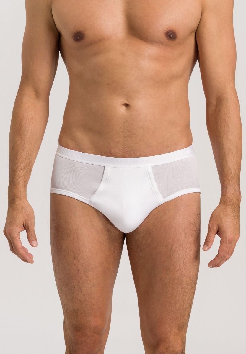 Hanro Basic Cotton Pure Cotton Pure Briefs With Fly (073631) White