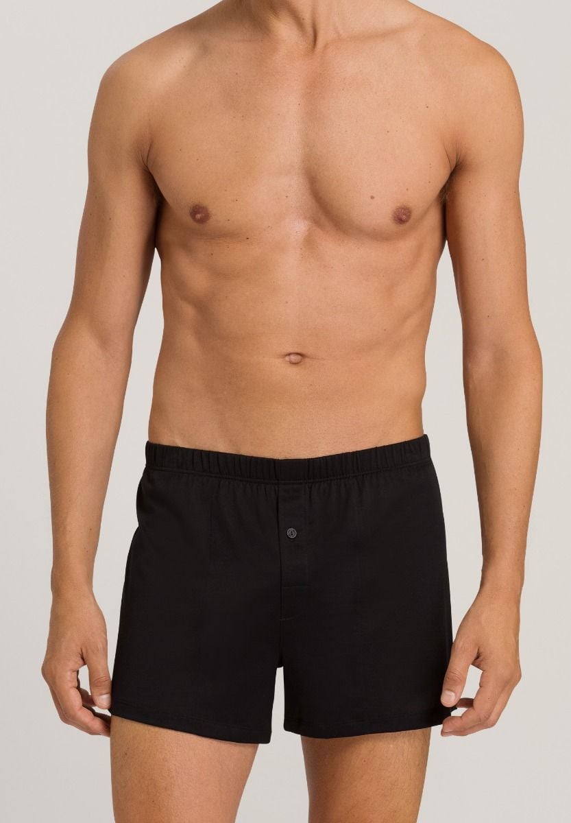 Hanro Basic Cotton Sporty Cotton Sporty Boxers (073505) Black