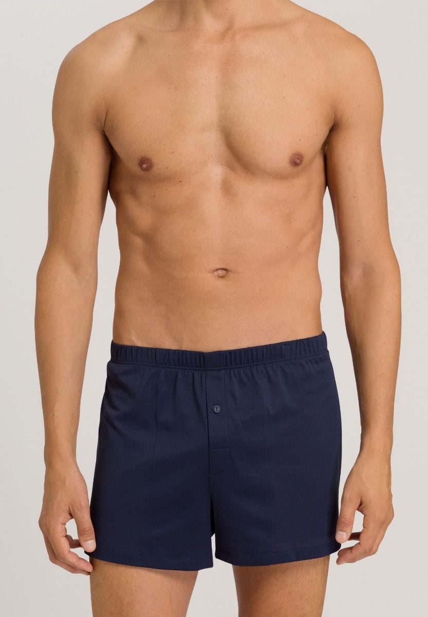 Hanro Basic Cotton Sporty Cotton Sporty Boxers (073505) Midnight Navy