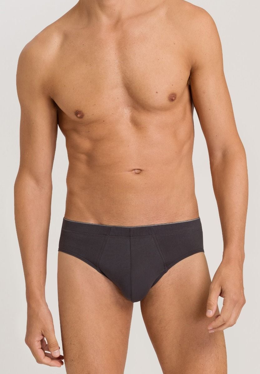 Hanro Basic Cotton Superior Cotton Superior Briefs (073085) Coal Grey