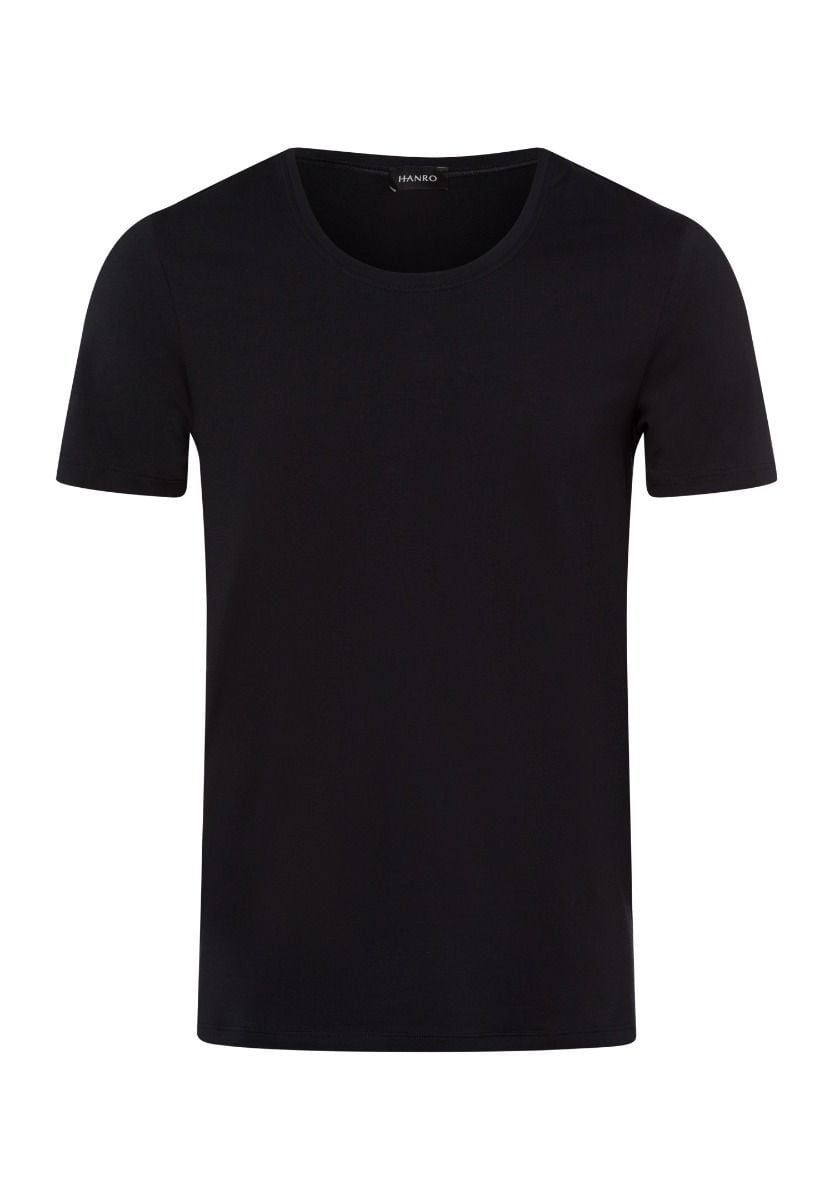 Hanro Basic Cotton Superior Cotton Superior Short Sleeve Shirt (073088) Black
