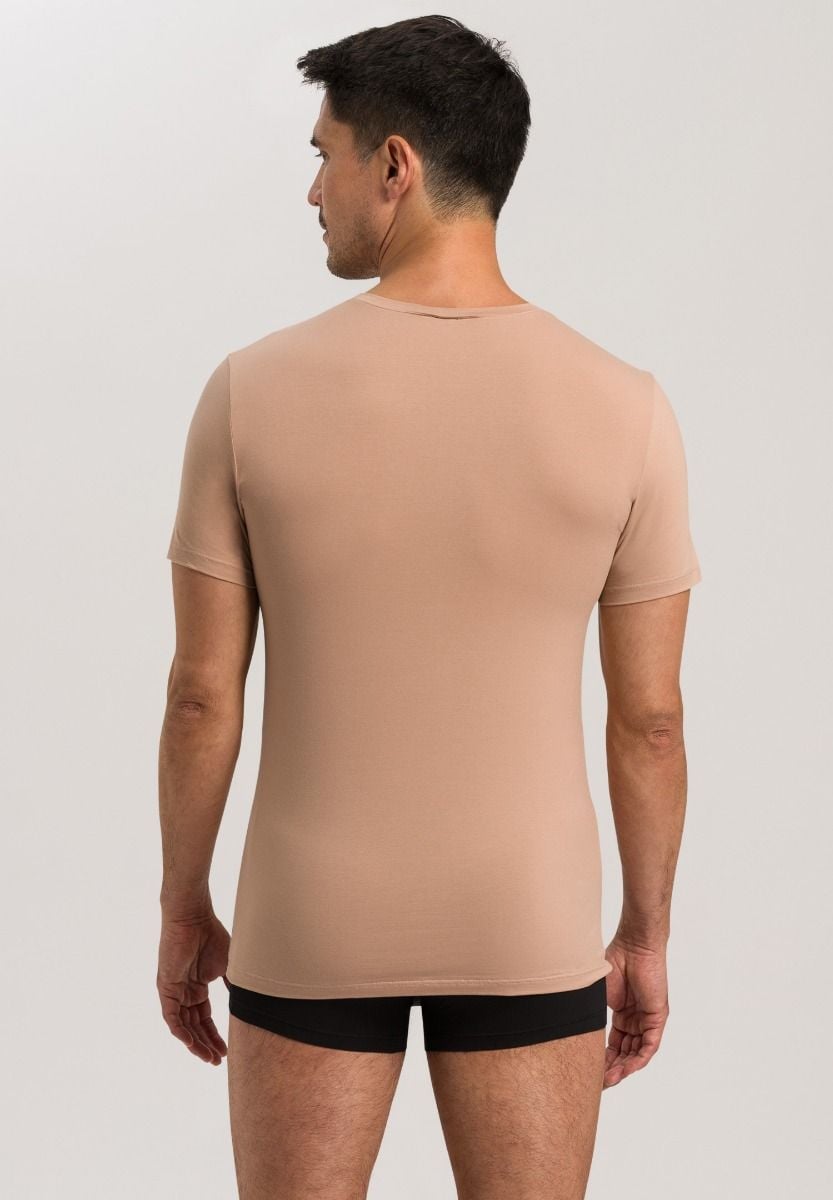 Hanro Basic Cotton Superior Cotton Superior S/Slv Shirt V-Neck (073089) Neutral