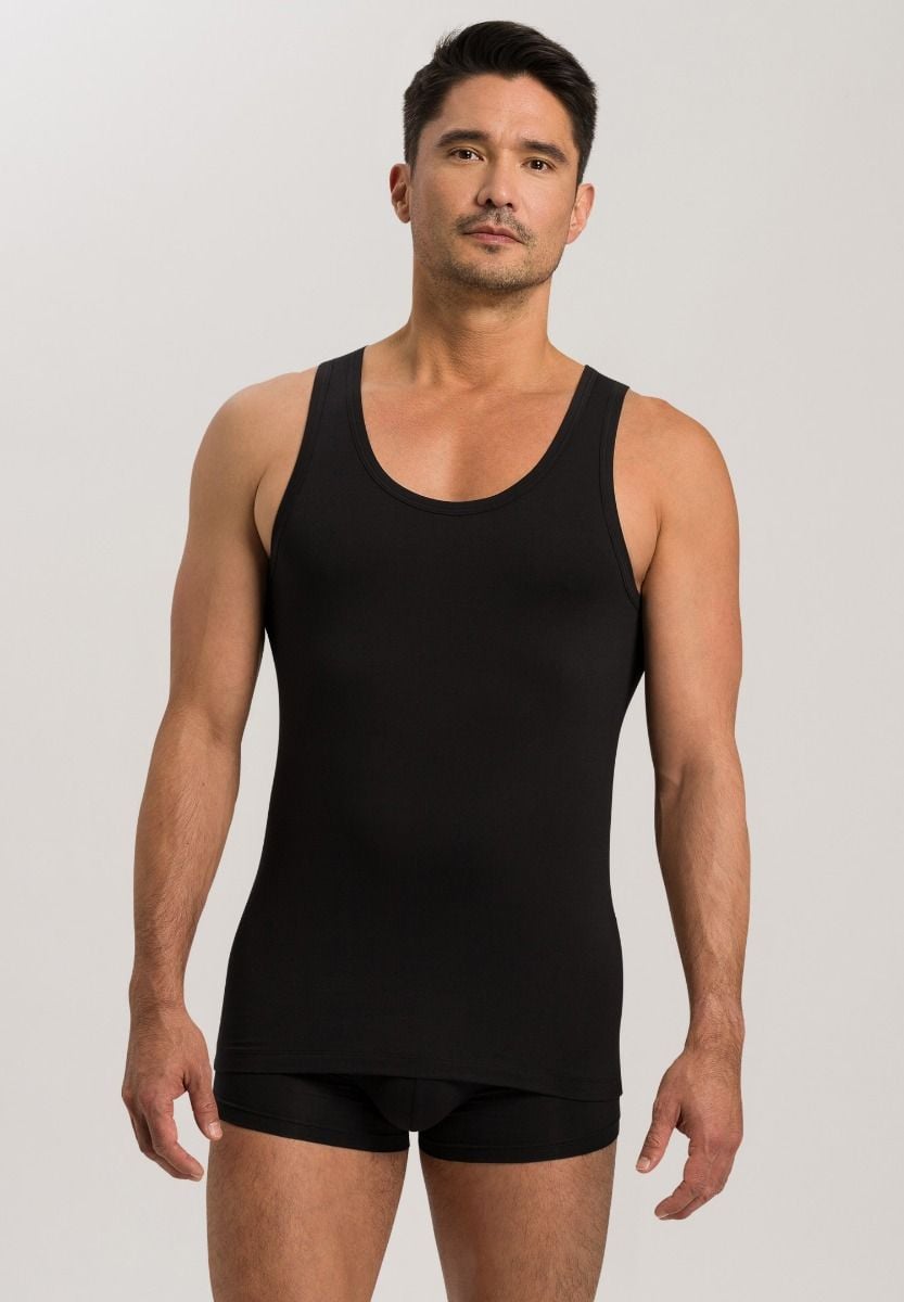 Hanro Basic Cotton Superior Cotton Superior Tank Top (073087) Black