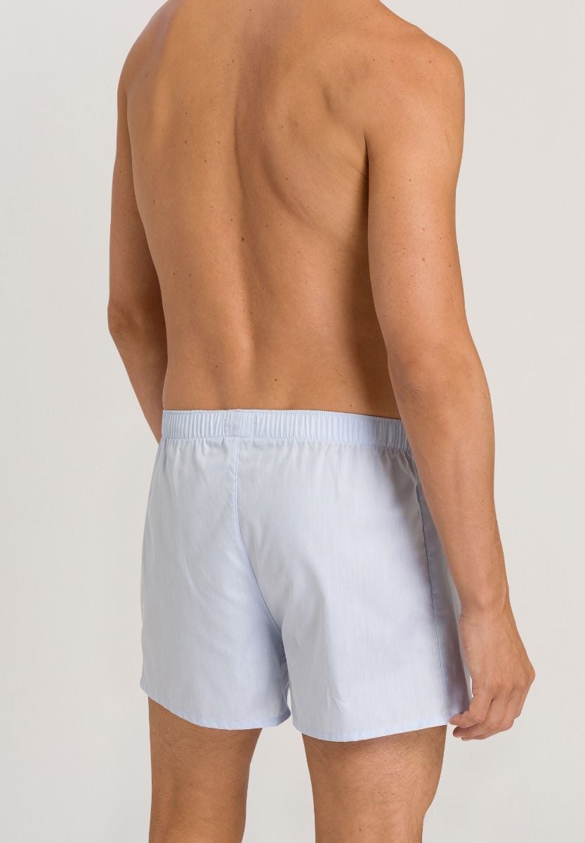 Hanro Basic Fancy Woven Fancy Woven Boxers (074013) Light Blue