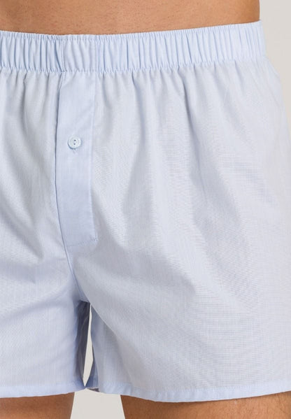 Hanro Basic Fancy Woven Fancy Woven Boxers (074013) Light Blue