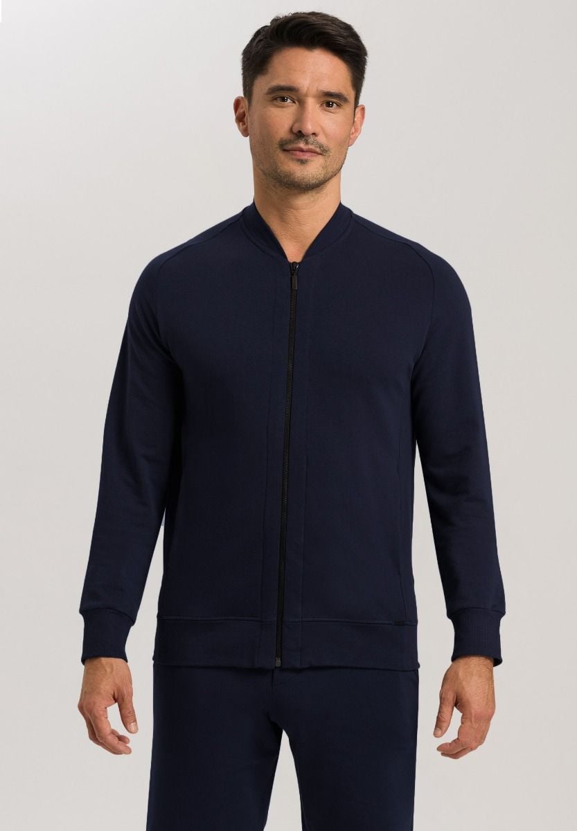 Hanro Basic Leisure Leisure Cardigan (075076) Black Iris