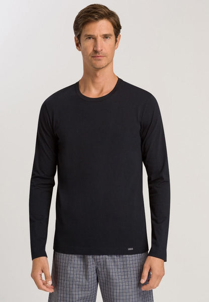 Hanro Basic Living Shirts Living Shirts L/Slv Shirt (075053) Black