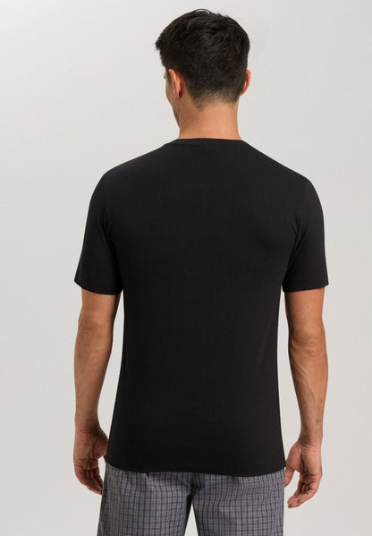 Hanro Basic Living Shirts Living Shirts Short Sleeve Shirt (075050) Black