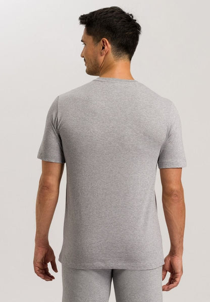 Hanro Basic Living Shirts Living Shirts Short Sleeve Shirt (075050) Grey Melange
