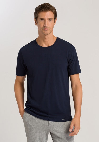 Hanro Basic Living Shirts Living Shirts Short Sleeve Shirt (075050) Deep Navy