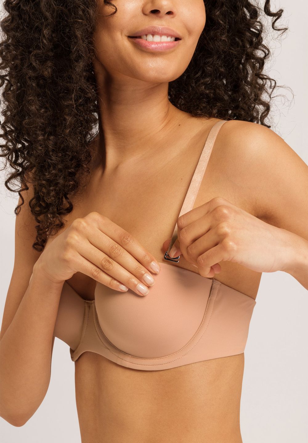 Hanro Basic Allure Allure Padded Bandeau Bra (071732) Nude