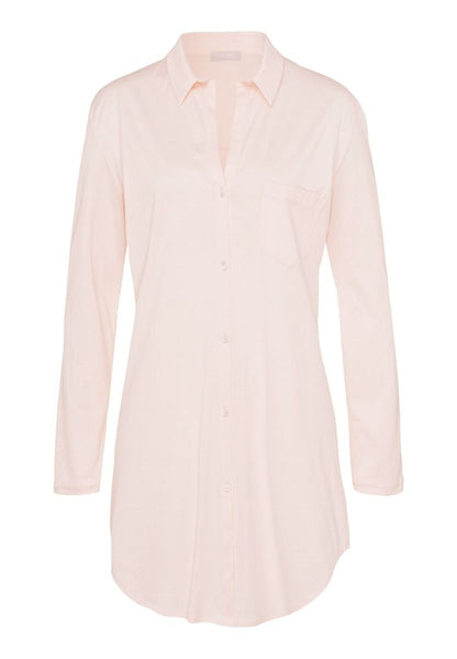 Hanro Basic Cotton Deluxe Cotton Deluxe L/Slv Nightdress 90Cm (077958) Crystal Pink