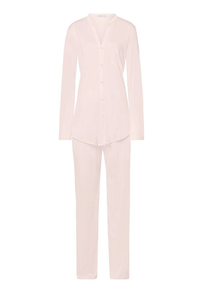 Hanro Basic Cotton Deluxe Cotton Deluxe L/Slv Pajama (077956) Crystal Pink