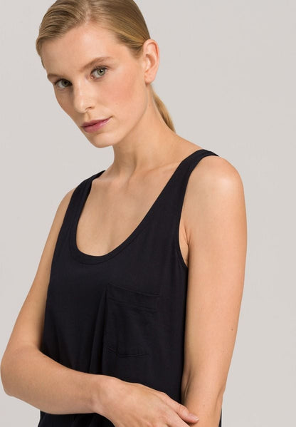 Hanro Basic Cotton Deluxe Cotton Deluxe Sleeveless Nightdress 130Cm (077951) Black