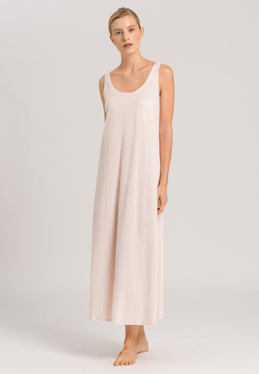 Hanro Basic Cotton Deluxe Cotton Deluxe Sleeveless Nightdress 130Cm (077951) Crystal Pink