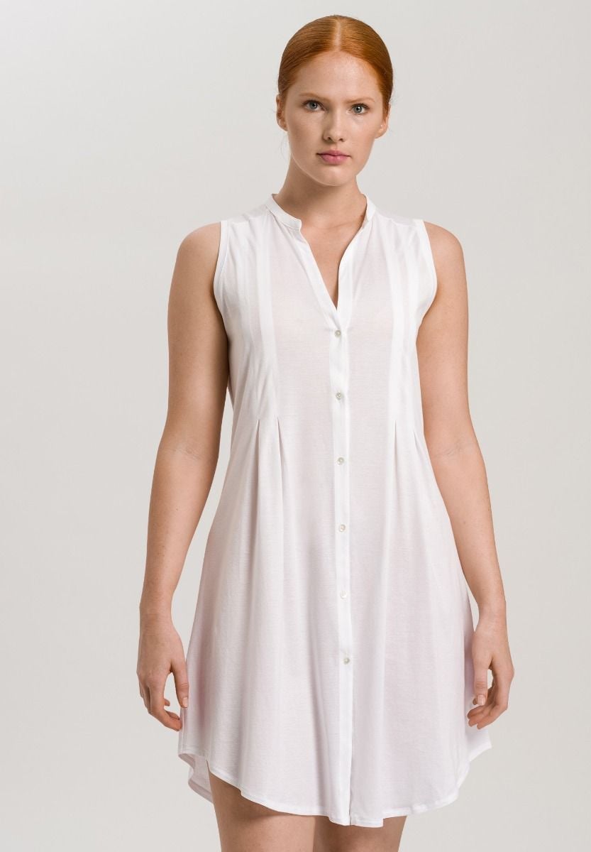Hanro Basic Cotton Deluxe Cotton Deluxe Sleeveless Nightdress 90Cm (077952) White