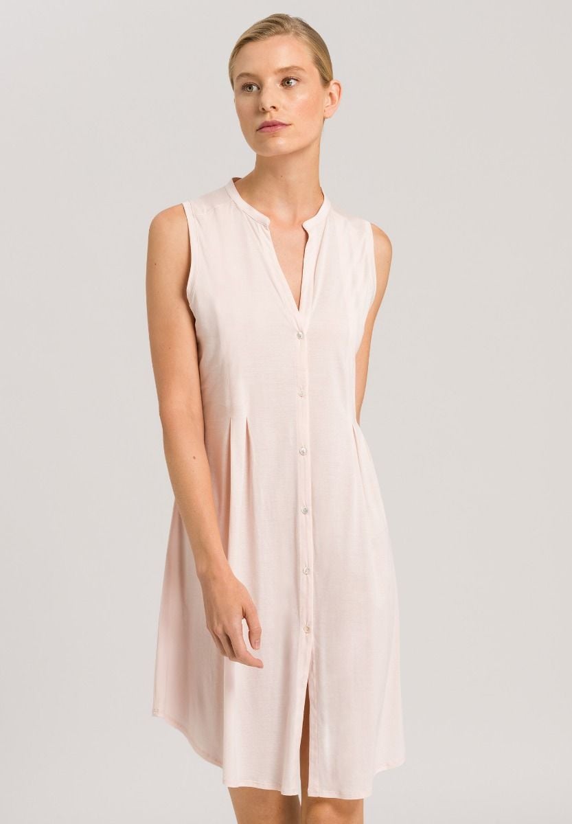 Hanro Basic Cotton Deluxe Cotton Deluxe Sleeveless Nightdress 90Cm (077952) Crystal Pink