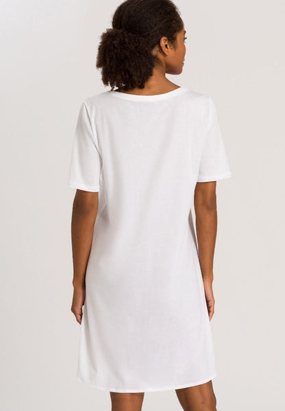 Hanro Basic Cotton Deluxe Cotton Deluxe S/Slv Nightdress 90Cm (077953) White