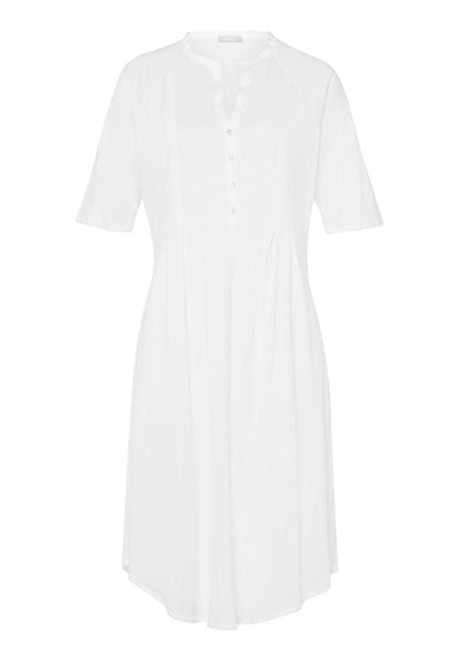 Hanro Basic Cotton Deluxe Cotton Deluxe S/Slv Nightdress 100 Cm (077954) White