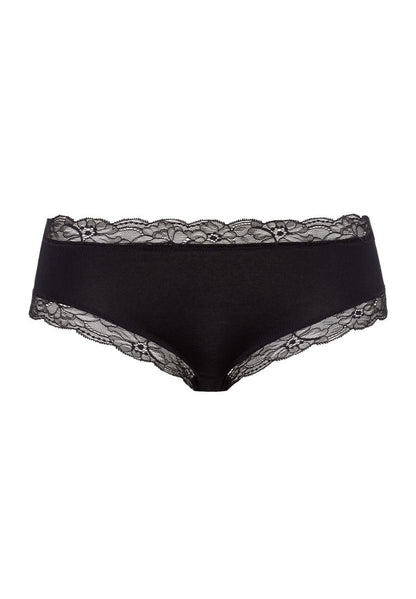 Hanro Basic Cotton Lace Cotton Lace Hipster (072438) Black