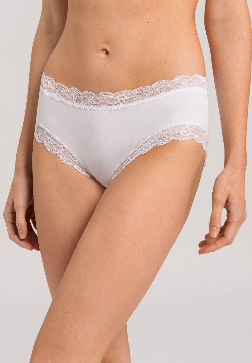 Hanro Basic Cotton Lace Cotton Lace Hipster (072438) White