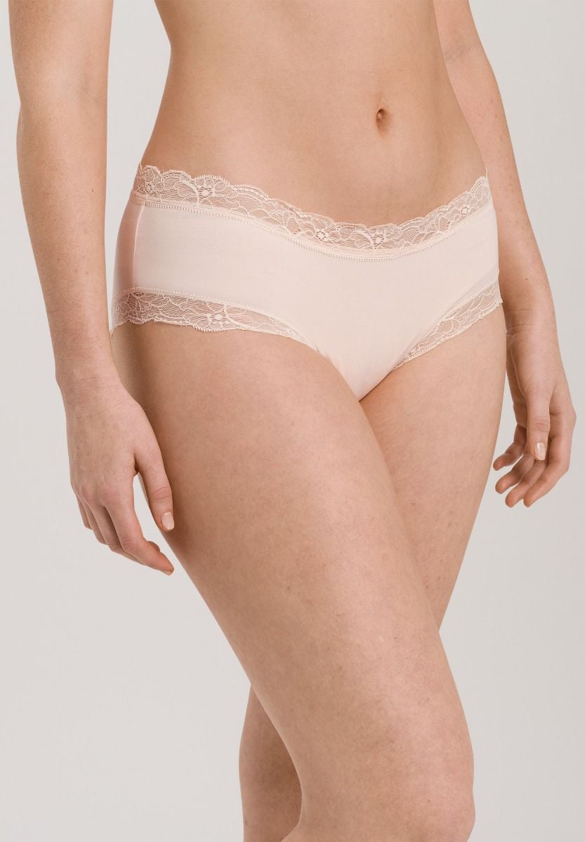 Hanro Basic Cotton Lace Cotton Lace Hipster (072438) Powder