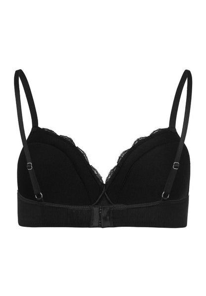 Hanro Basic Cotton Lace Cotton Lace L. Padded Bra Soft (072432) Black