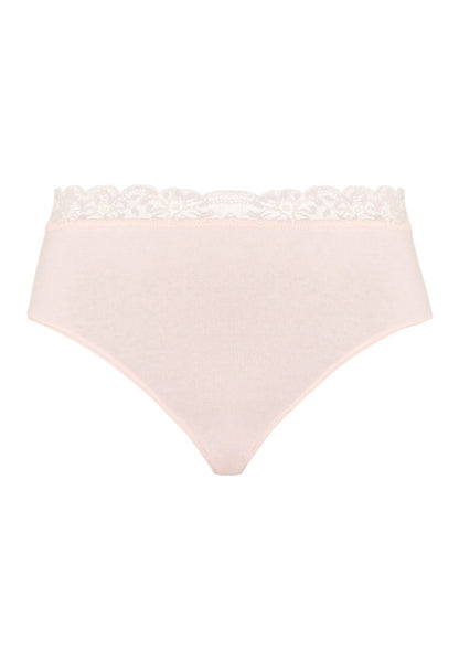 Hanro Basic Cotton Lace Cotton Lace Maxi Briefs (072436) Powder