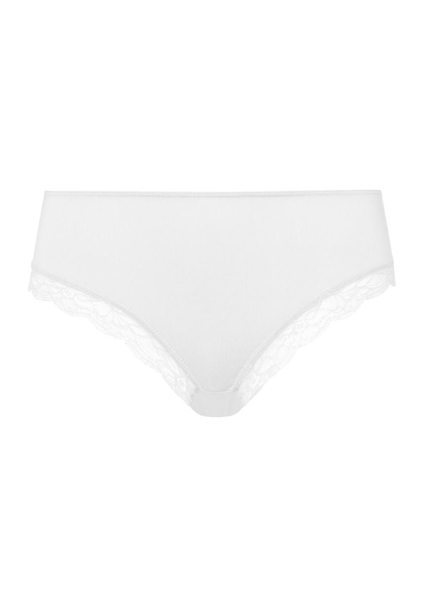 Hanro Basic Cotton Lace Cotton Lace Midi Briefs (072437) White