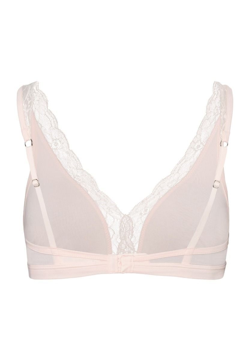 Hanro Basic Cotton Lace Cotton Lace Soft Cup Bra (072431) Powder