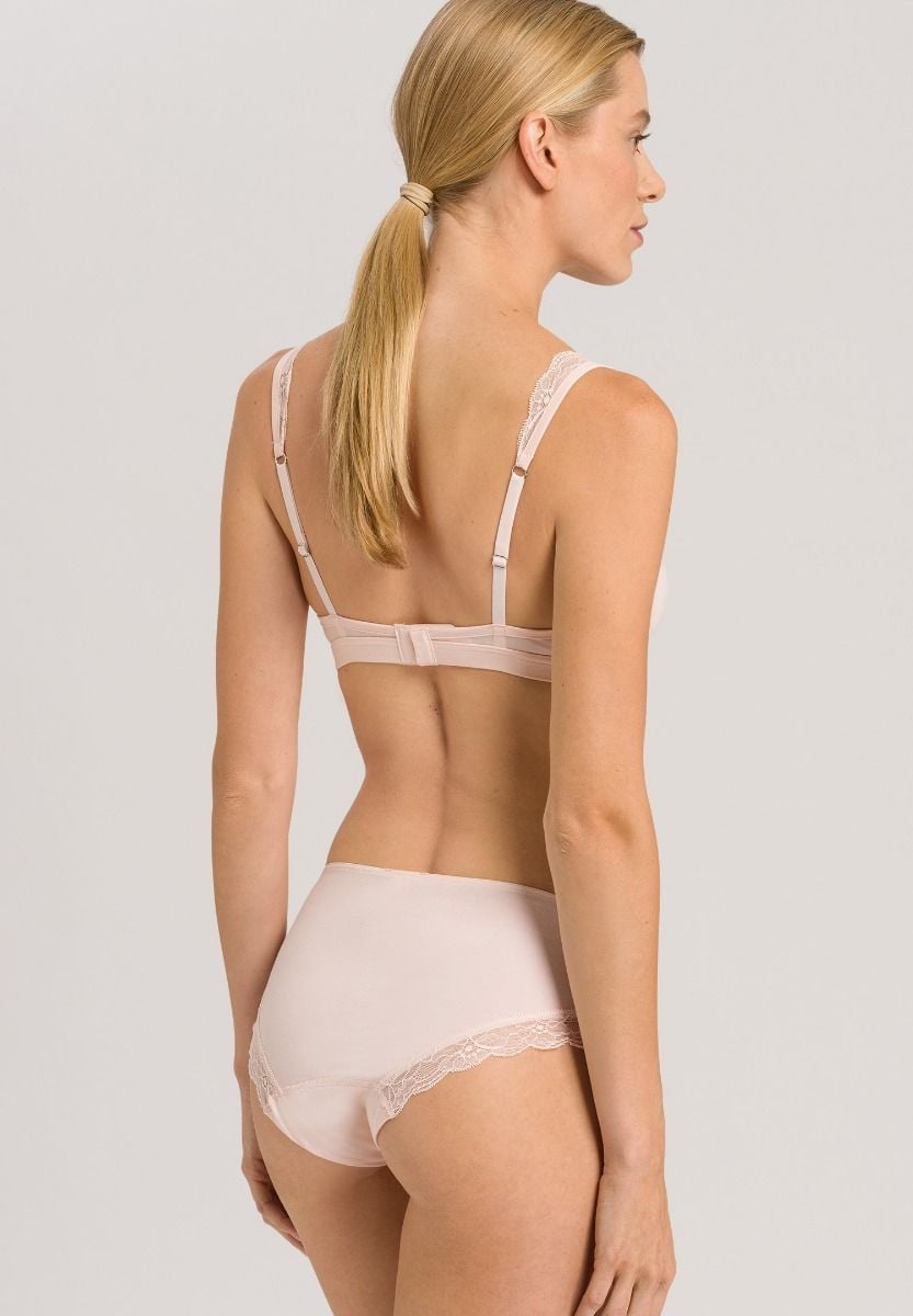 Hanro Basic Cotton Lace Cotton Lace Soft Cup Bra (072431) Powder