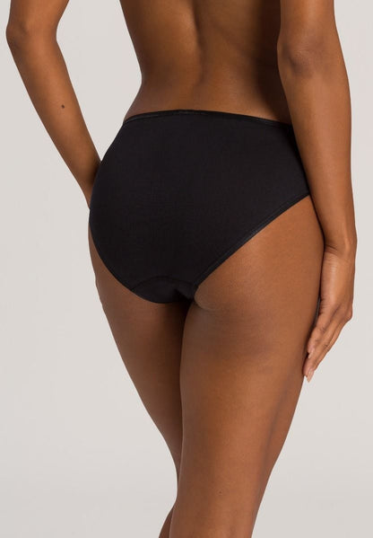 Hanro Basic Cotton Seamless Cotton Seamless Midi Briefs (071626) Black