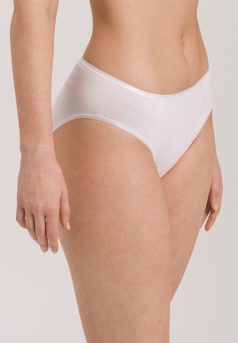 Hanro Basic Cotton Seamless Cotton Seamless Midi Briefs (071626) White