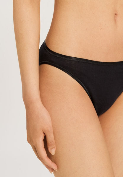 Hanro Basic Cotton Seamless Cotton Seamless Mini Briefs (071624) Black