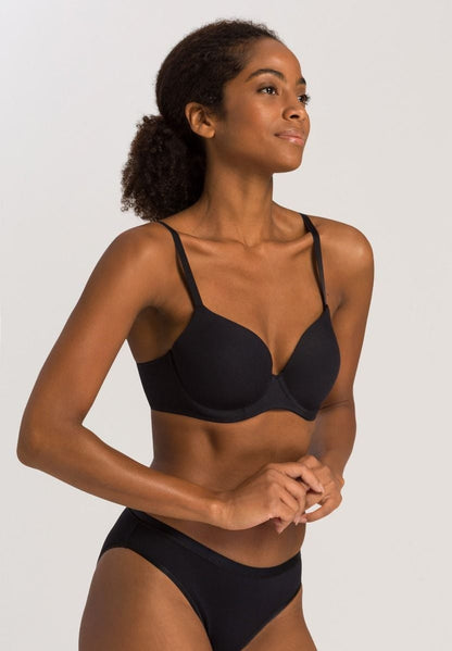 Hanro Basic Cotton Sensation Cotton Sensation T-Shirt Bra (071382) Black