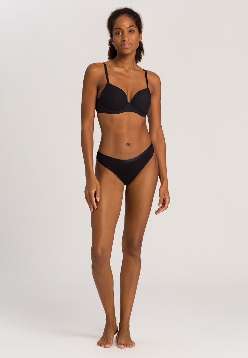 Hanro Basic Cotton Sensation Cotton Sensation T-Shirt Bra (071382) Black