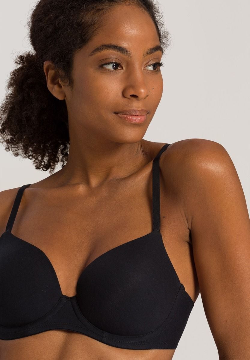 Hanro Basic Cotton Sensation Cotton Sensation T-Shirt Bra (071382) Black