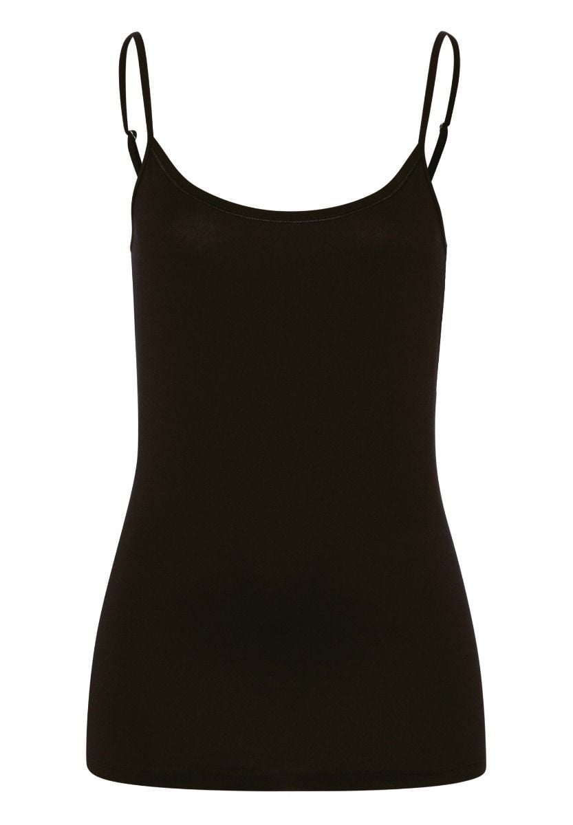 Hanro Basic Cotton Sensation Cotton Sensation Spaghetti Top (071412) Black