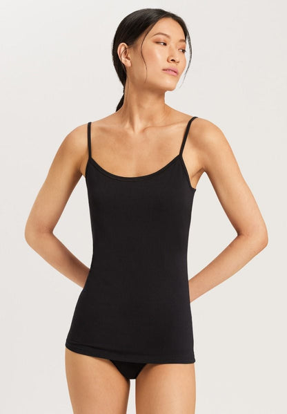 Hanro Basic Cotton Sensation Cotton Sensation Spaghetti Top (071412) Black