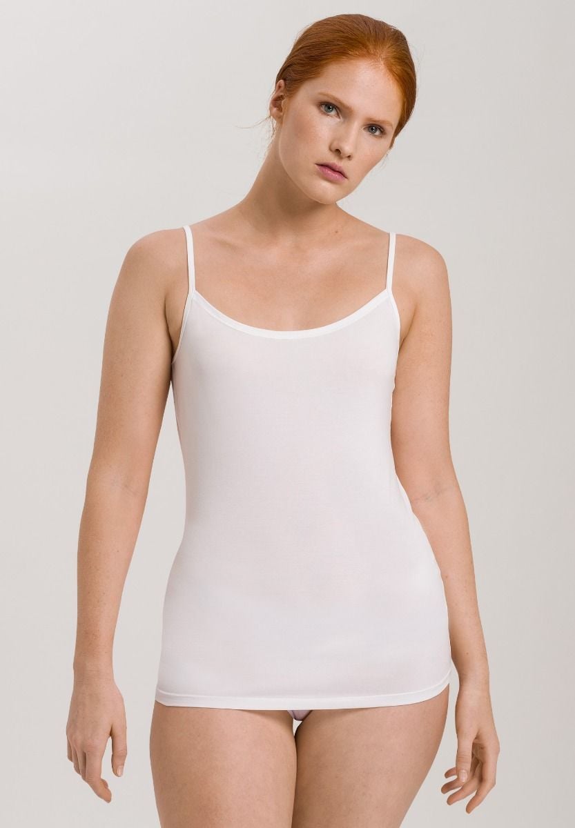 Hanro Basic Cotton Sensation Cotton Sensation Spaghetti Top (071412) White