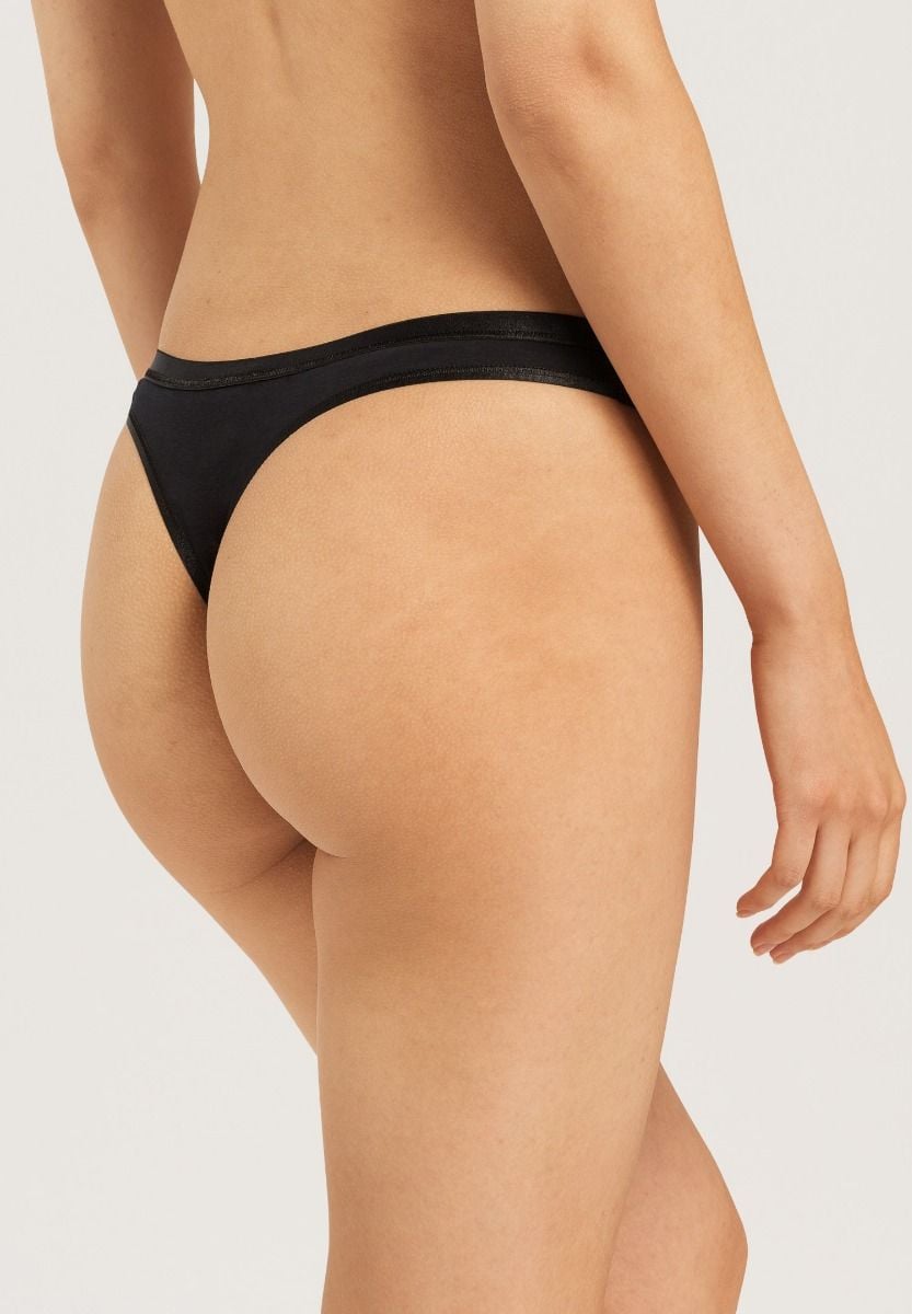 Hanro Basic Cotton Sensation Cotton Sensation Thong (071402) Black