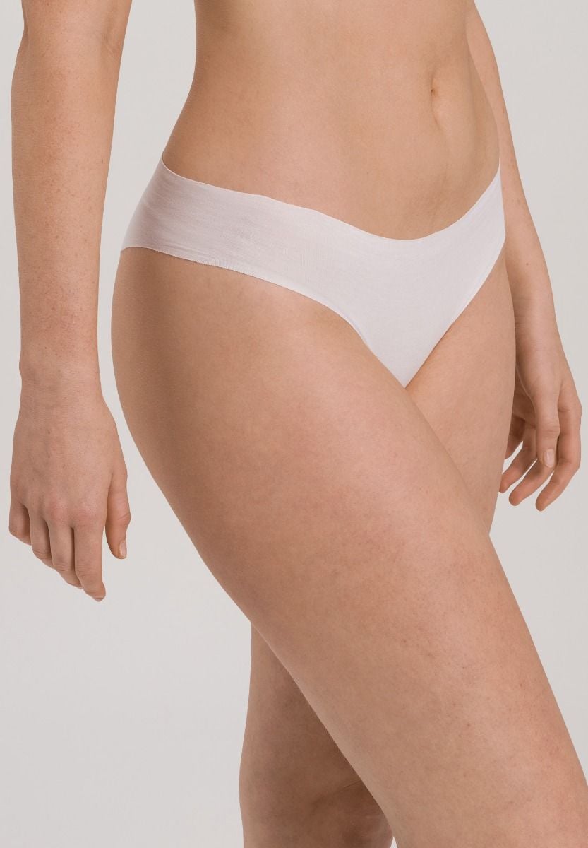 Hanro Basic Invisible Cotton Invisible Cotton Brazilian Panty (071226) White