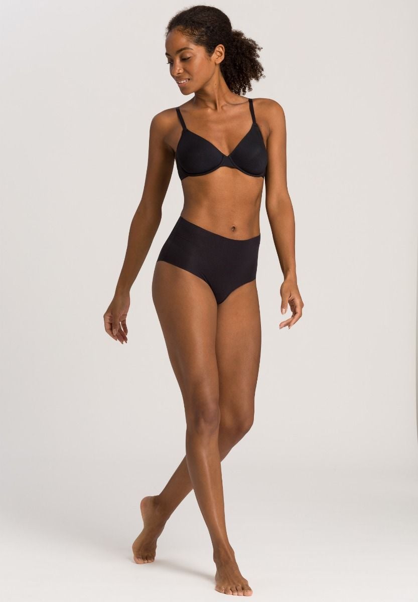 Hanro Basic Invisible Cotton Invisible Cotton Maxi Briefs (071228) Black