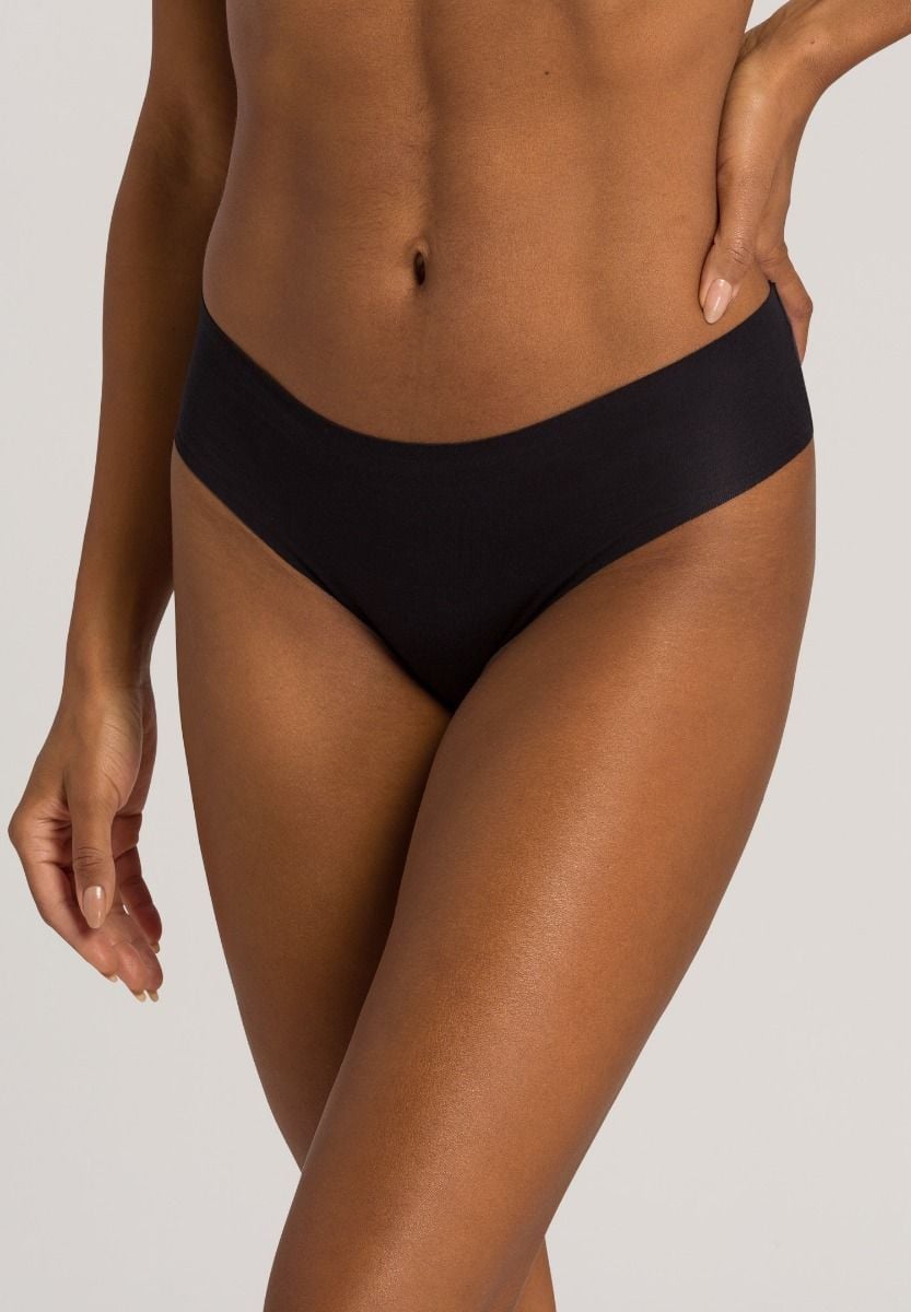 Hanro Basic Invisible Cotton Invisible Cotton Midi Briefs (071227) Black