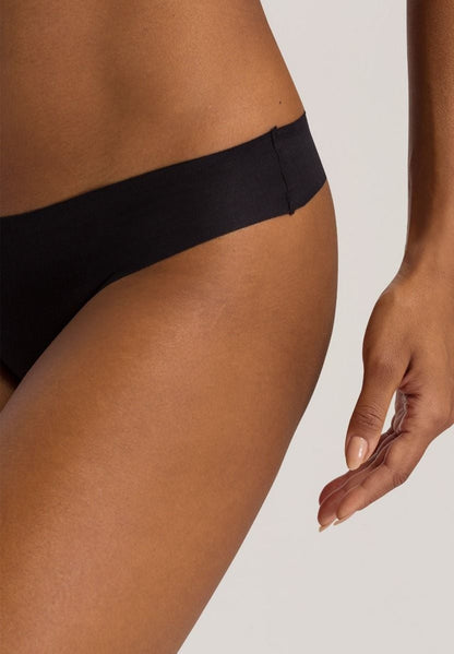 Hanro Basic Invisible Cotton Invisible Cotton Thong (071225) Black