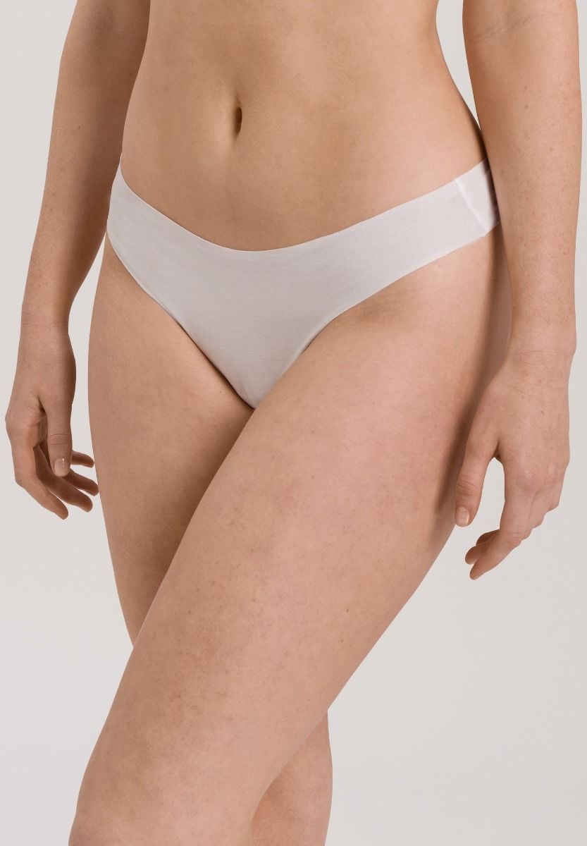 Hanro Basic Invisible Cotton Invisible Cotton Thong (071225) White