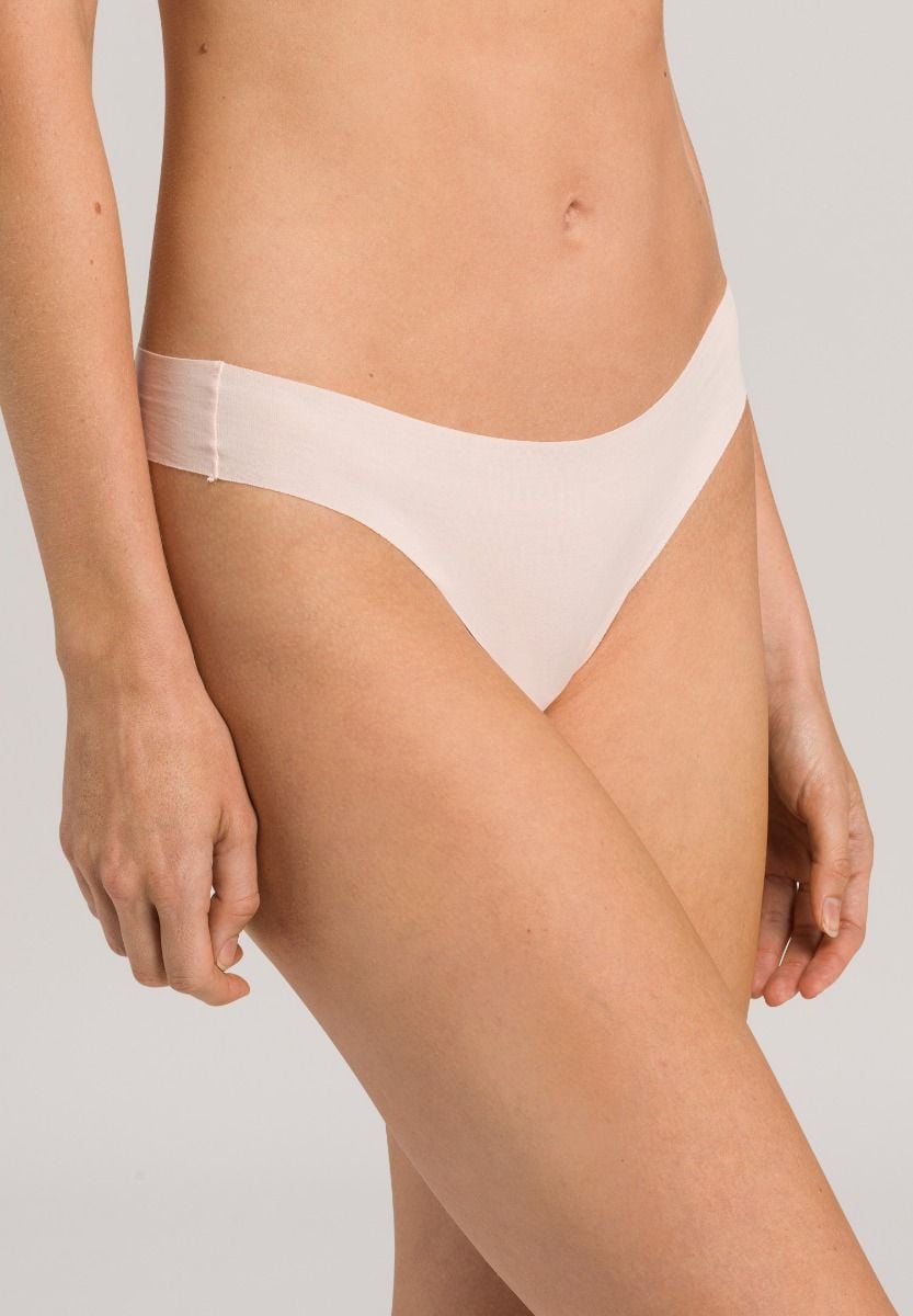 Hanro Basic Invisible Cotton Invisible Cotton Thong (071225) Powder